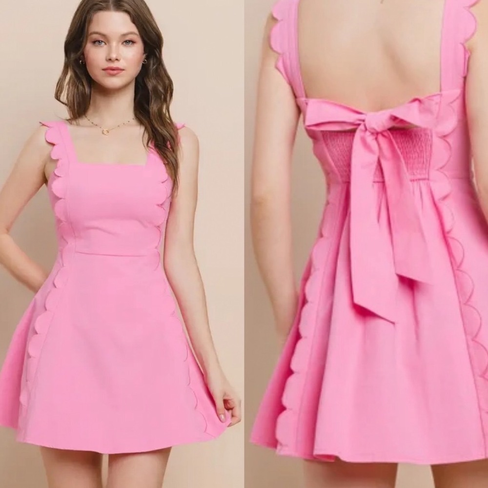 Love you More Mini Dress Small Barbiecore Fit & Flare Bubblegum